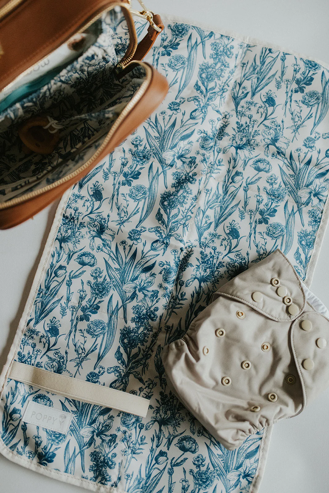 Wipe-clean changing mat (Blue Toile) - Image 3